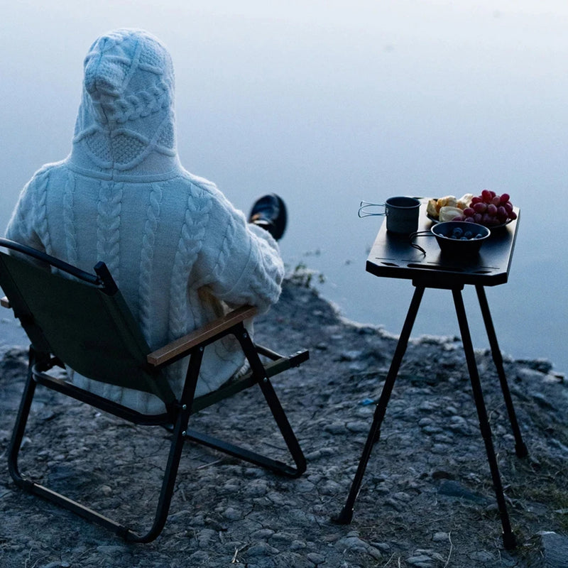 折りたたみ式キャンピングテーブル｜高さ調整可能 アルミ合金製 軽量アウトドアテーブル