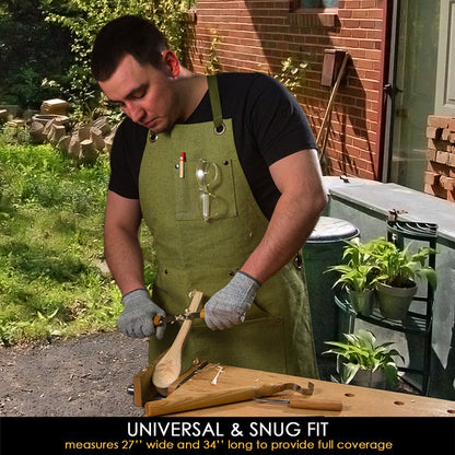 Beaver Craft Green Canvas Apron