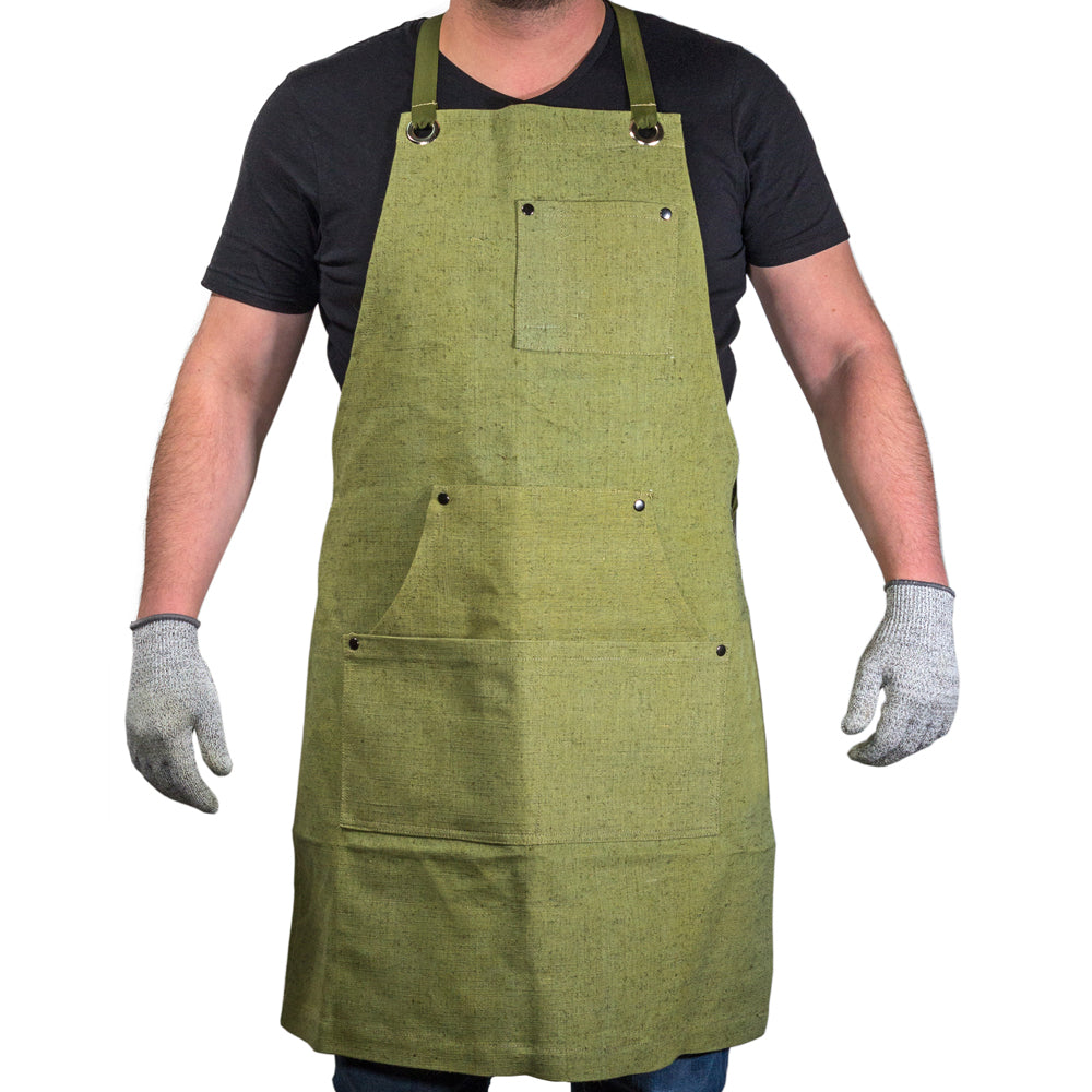 Beaver Craft Green Canvas Apron