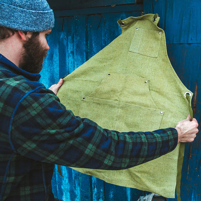 Beaver Craft Green Canvas Apron