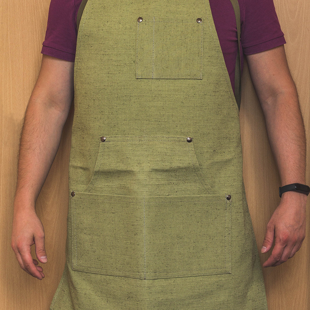 Beaver Craft Green Canvas Apron