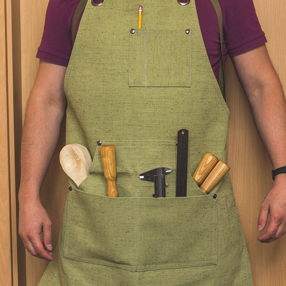 Beaver Craft Green Canvas Apron