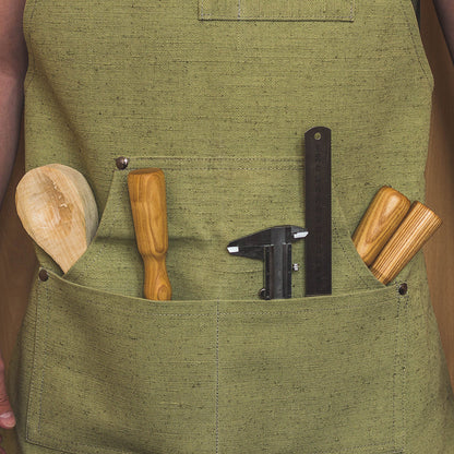 Beaver Craft Green Canvas Apron