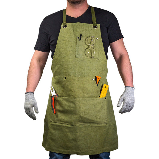 Beaver Craft Green Canvas Apron