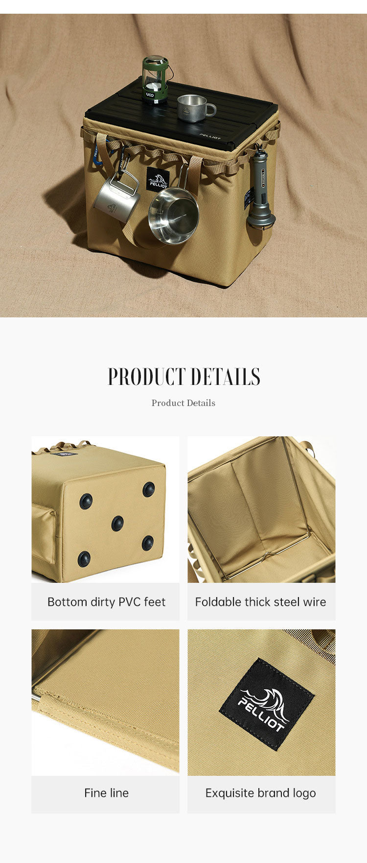 折りたたみ式キャンプ収納ボックス｜防水・大容量30L・多機能アウトドアギア収納