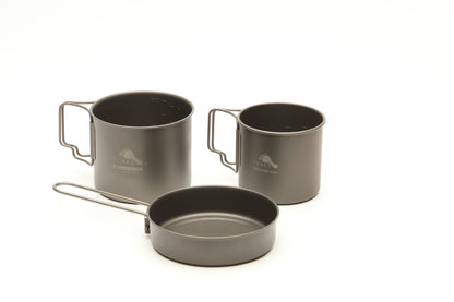 トークス チタン クッカーセット（フライパン・ポット・カップ／3点）CS-07 TOAKS Titanium Pan/Pot/Mug Combo Set (3 pcs)