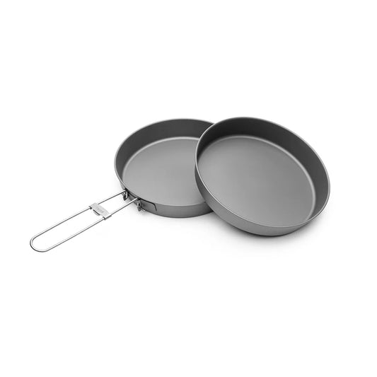 TOAKS（トークス） Titanium D-165mm (6.5") Deep Pan Set 2PCS チタン D165mm ディープパンセット フライパン＆プレートセット CS-09