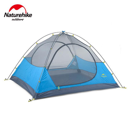 Naturehike ダブルドア防水キャンプテント｜1〜2人用／3人用・ダブルレイヤー・高耐水アルミポールテント
