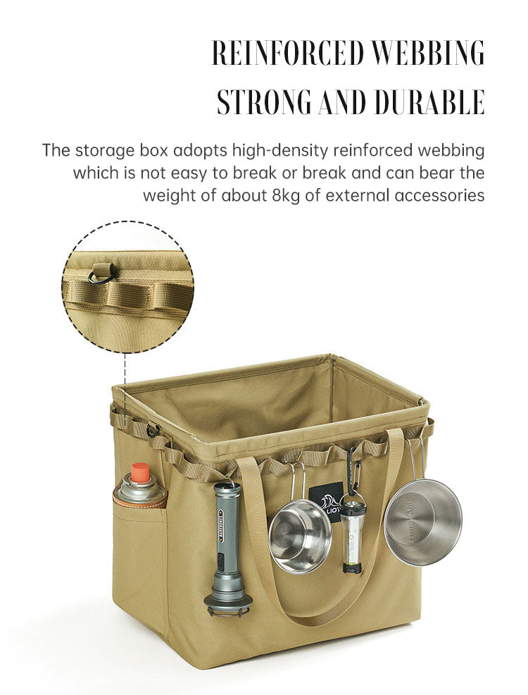 折りたたみ式キャンプ収納ボックス｜防水・大容量30L・多機能アウトドアギア収納