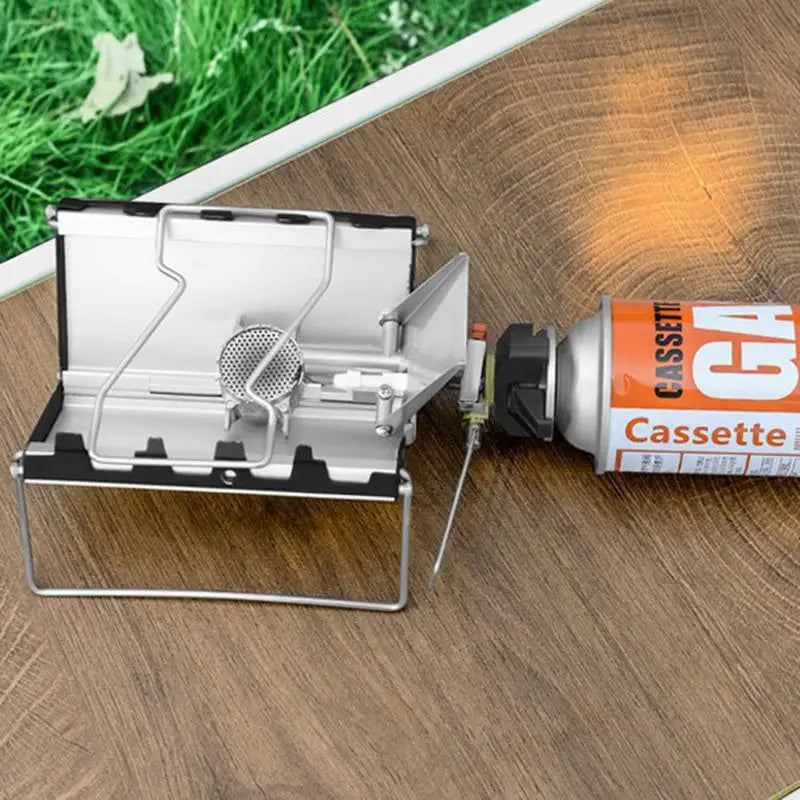 折りたたみ式 ミニカセットストーブ｜ポータブル 風防付き 2600W キャンプ用ガスバーナー