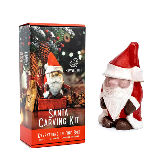 Beaver Craft Santa Carving Set Beaver Craft DIY06 Santa Carving Kit Complete Starter Whittling Kit