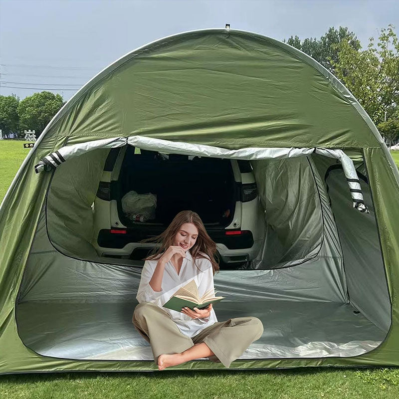 Outdoor Car Trunk Rear Tent with Canopy｜車中泊＆キャンプ用 リアテント 日除け・防水