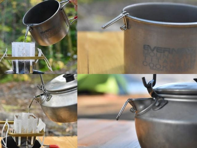 KALUGII カルギイ Driclip／ドリクリップ2nd-Tアルミケース付【純チタン製】コーヒードリップ 注ぎ口