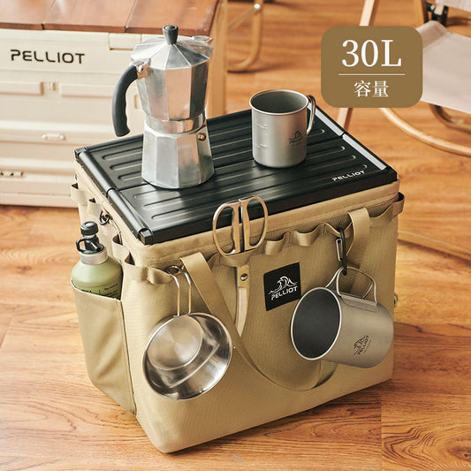 折りたたみ式キャンプ収納ボックス｜防水・大容量30L・多機能アウトドアギア収納