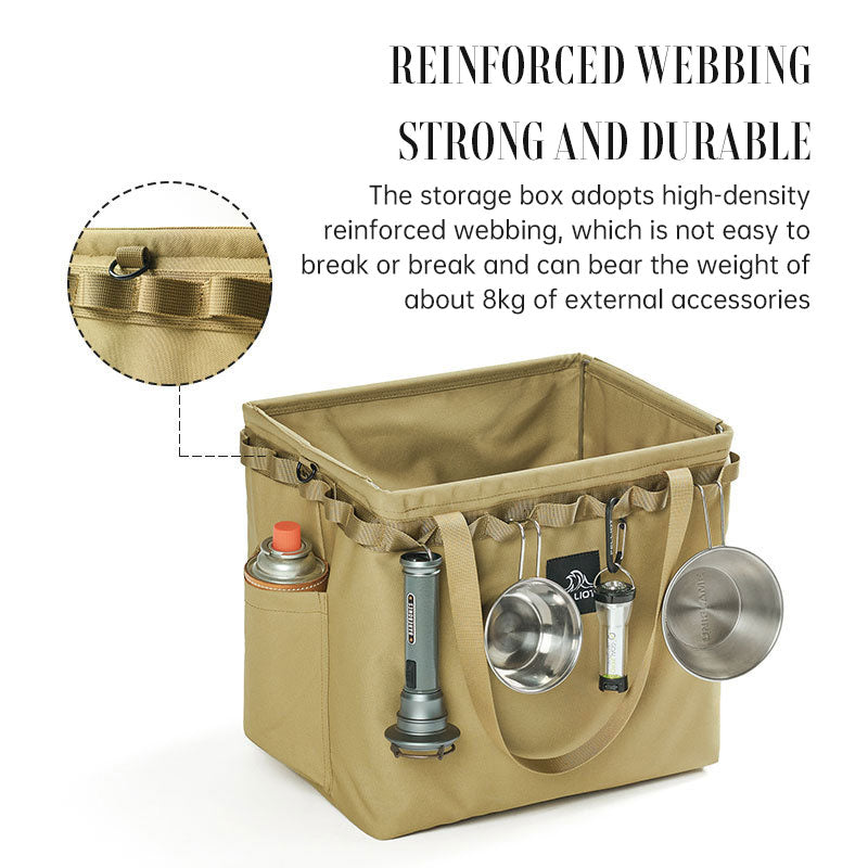 折りたたみ式キャンプ収納ボックス｜防水・大容量30L・多機能アウトドアギア収納