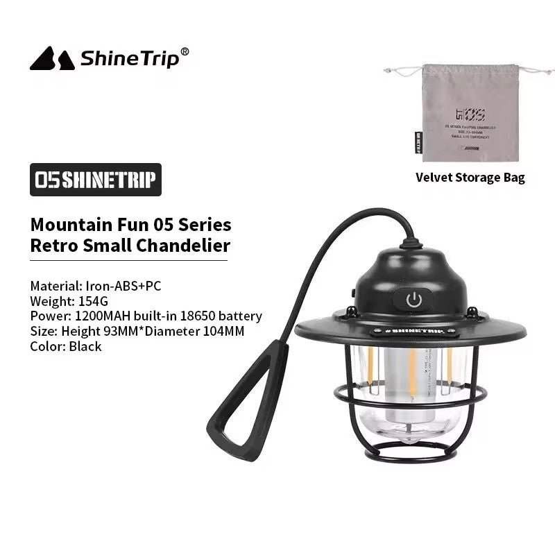 山趣（ShineTrip） ST-05シリーズ レトロスモールシャンデリア Black／Green／Sand