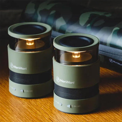 MoriMori W Speaker CAMO FWS-1703-CM MoriMori Bluetooth speaker, 2-level dimmable LED light, double speaker