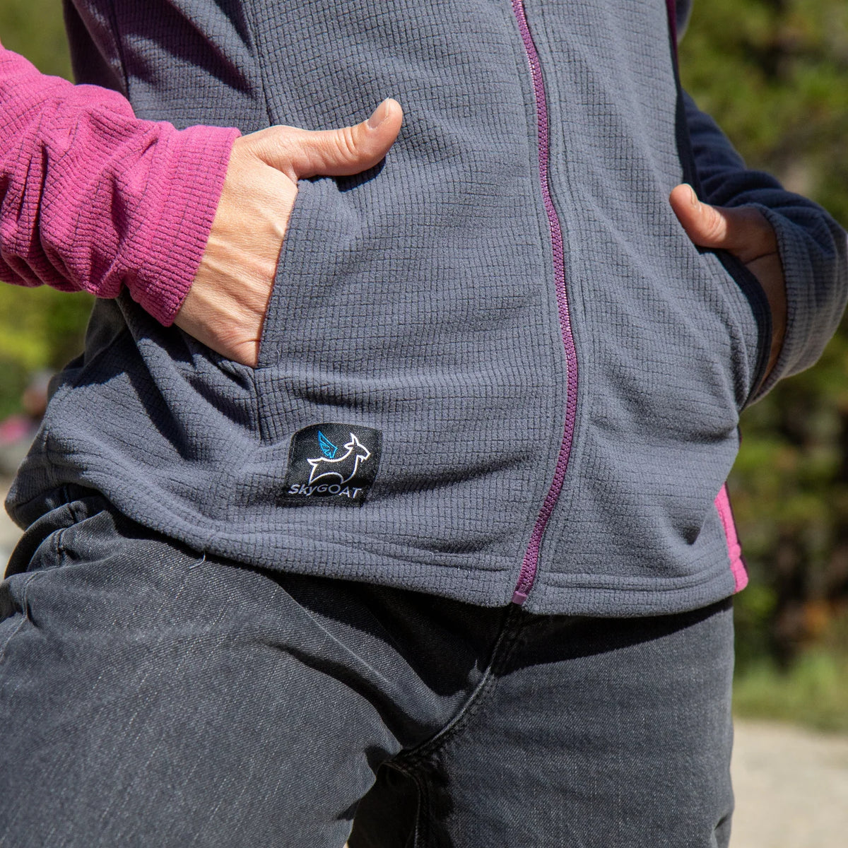 SkyGOAT（スカイゴート）CAMP Jacket レディース｜GOATgrid マイクログリッドフリース フルジップジャケット フードなし