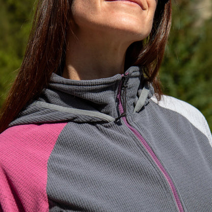 SkyGOAT（スカイゴート）CAMP Hooded Jacket レディース｜GOATgrid マイクログリッドフリース フルジップジャケット