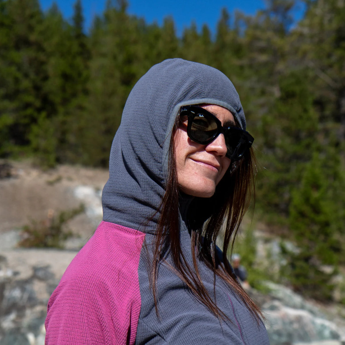 SkyGOAT（スカイゴート）CAMP Hooded Jacket レディース｜GOATgrid マイクログリッドフリース フルジップジャケット