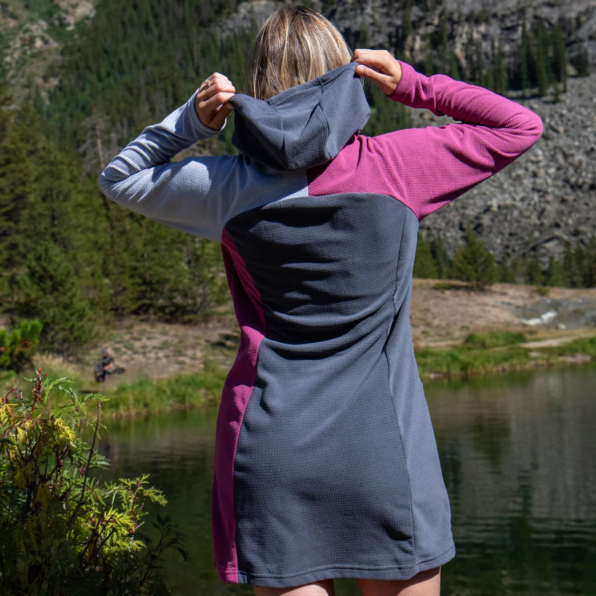 SkyGOAT（スカイゴート）Women's CAMP Dress ウィメンズ キャンプドレス｜GOATgrid マイクログリッドフリース フード付き アウトドアワンピース