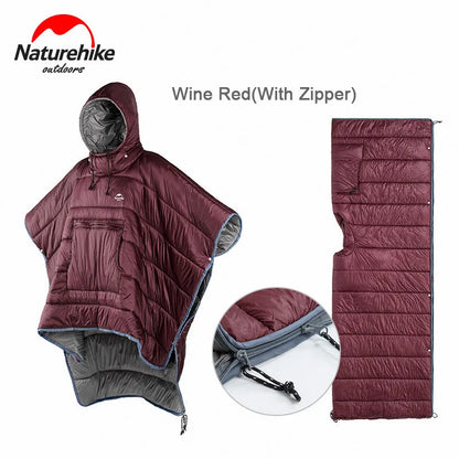Naturehike レイジースリーピングバッグ｜クロークスタイル・着る寝袋・防水アウトドアポンチョ