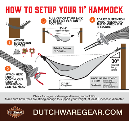 Dutchware Gear（ダッチウェアギア） Complete Netted Hammock Package コンプリート ネッテッド ハンモック パッケージ フルセット DUT145