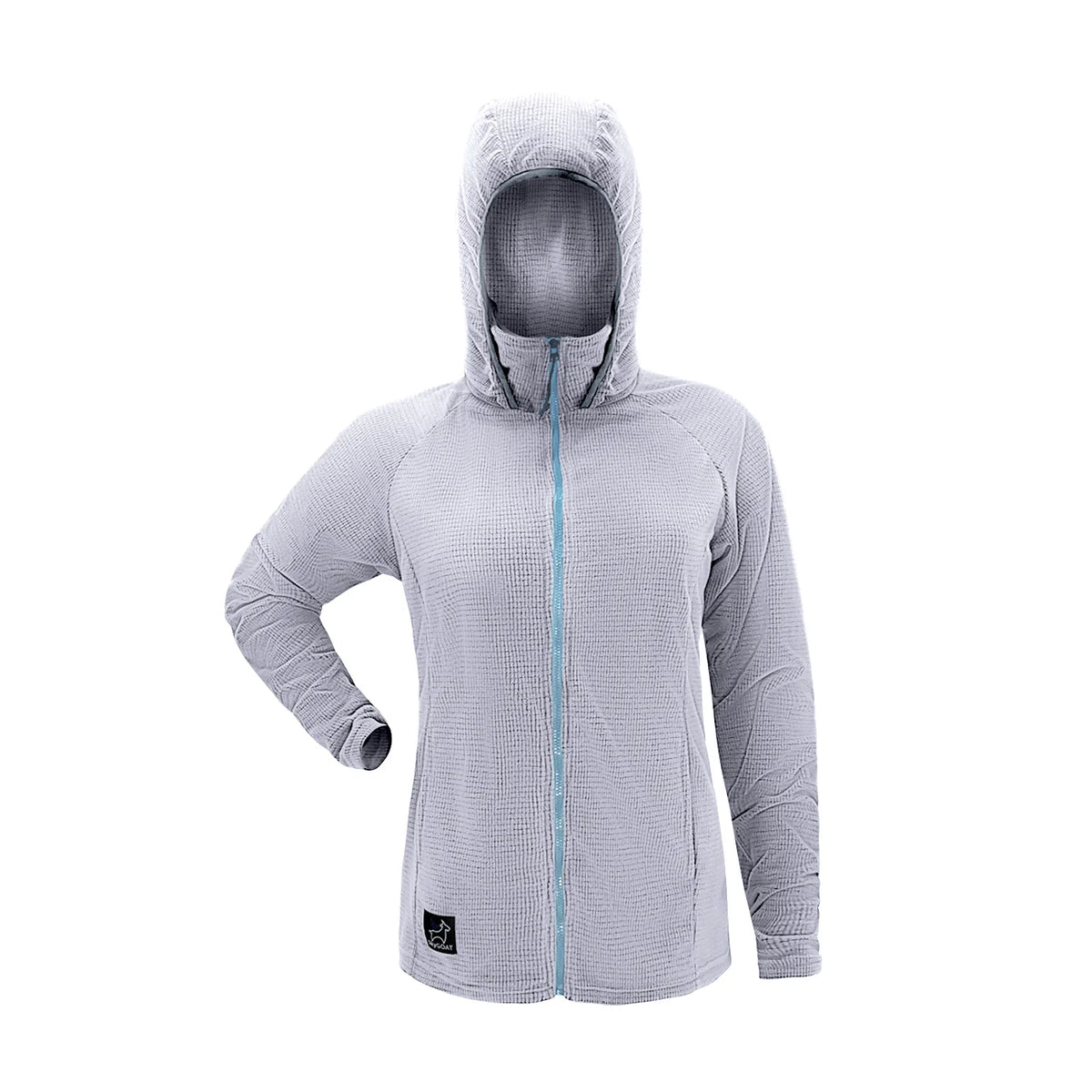 SkyGOAT（スカイゴート）CAMP Hooded Jacket レディース｜GOATgrid マイクログリッドフリース フルジップジャケット