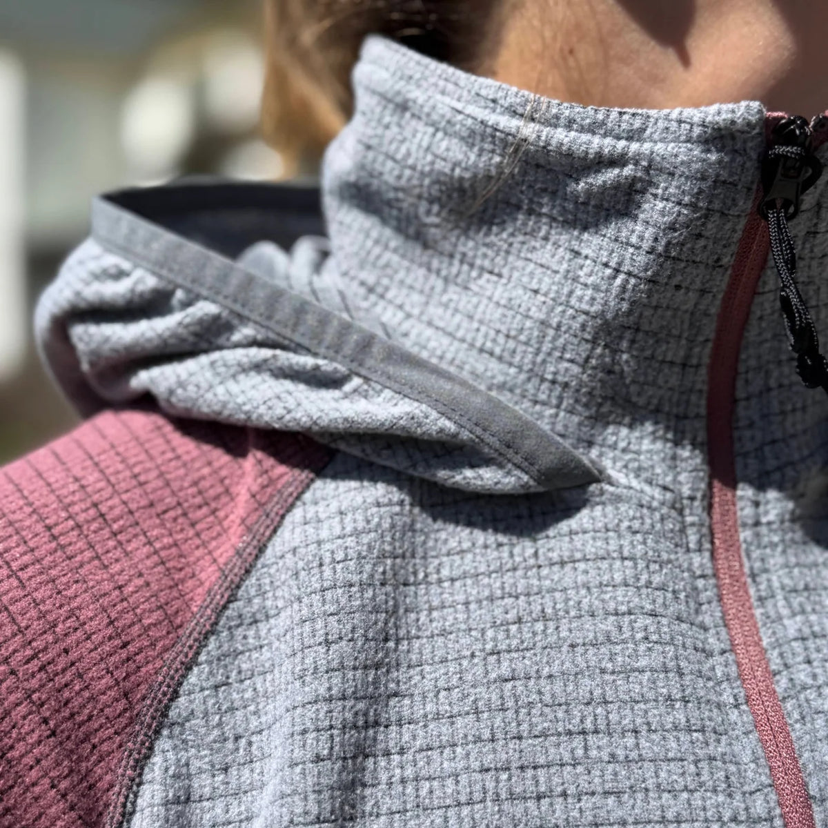 SkyGOAT（スカイゴート）AIR 70 レディース ハーフジップ フーデッドプルオーバー｜70gsm GOATgrid 超軽量マイクログリッドフリース