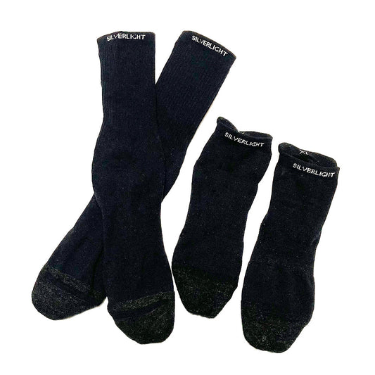 Silverlight Socks, Hiking Socks, Ankle Socks, Crew Socks, Socks, Hole Resistant, Blister Resistant, Antiseptic, Quick Drying, Odorless Silverlight Ankle Crew Socks