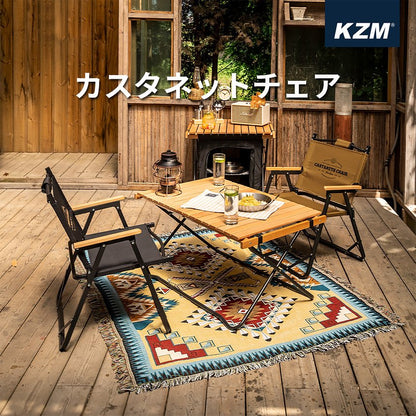 KZM Castanet Chair Folding Folding Outdoor Chair Camping Chair Chair Compact Kazumi Outdoor KZM OUTDOOR CASTANETS CHAIR