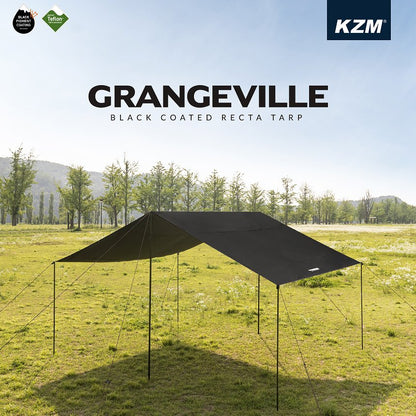 KZM OUTDOOR GRANGEVILLE 防水布帳篷 黑色帳篷 休閒帳篷 遮陽防紫外線 Kazumi Outdoor KZM OUTDOOR GRANGEVILLE