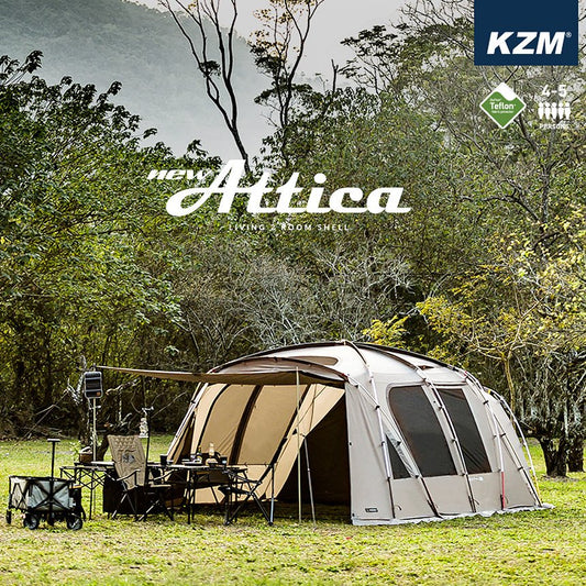 KZM NEW Attica Tent for 4-5 people Family Large Tent Family Tent Kazumi Outdoor KZM OUTDOOR NEW ATTICA