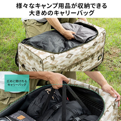 KZM マルチホイールキャリーバッグ ゆったりサイズ 持ち運び 小物入れ 収納 カズミ アウトドア KZM OUTDOOR MULTI WHEEL CARRIER