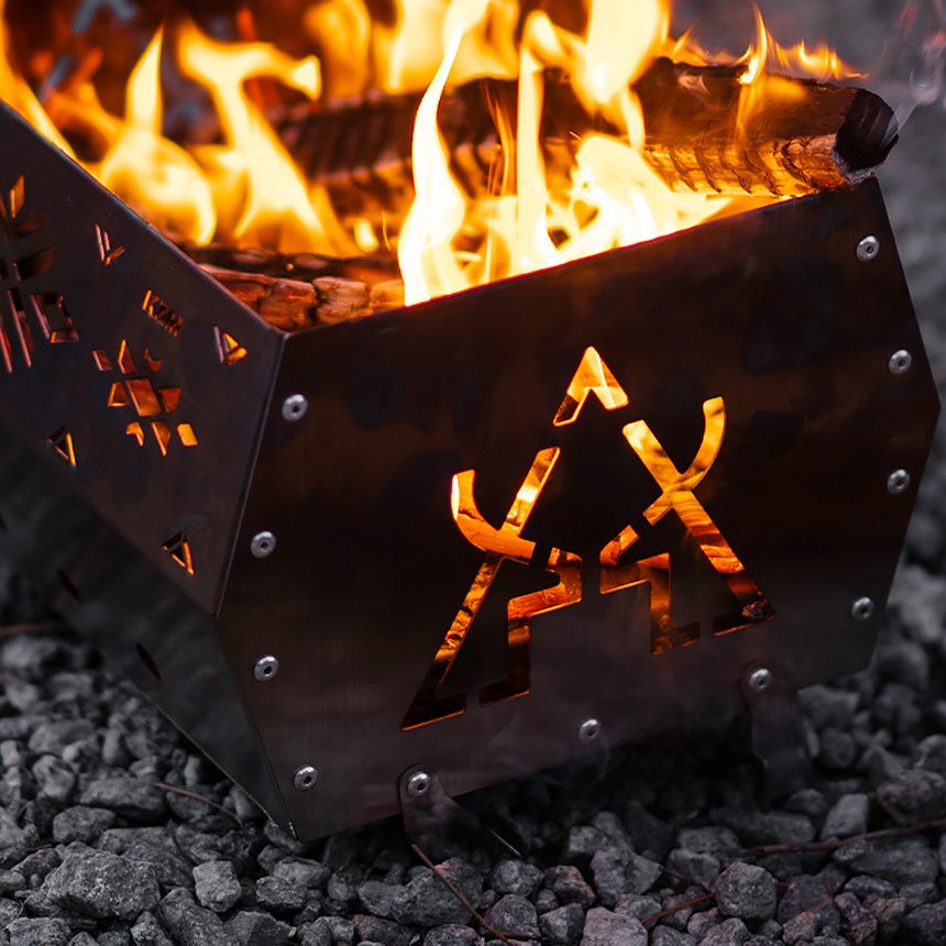 KZM Luminous Stove, fire pit, campfire, campfire grill, barbecue, stove, solo camping, Kazumi, outdoor, KZM OUTDOOR LUMINOUS STOVE