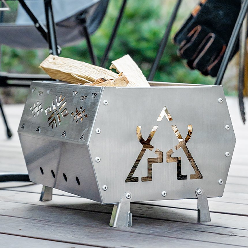 KZM Luminous Stove, fire pit, campfire, campfire grill, barbecue, stove, solo camping, Kazumi, outdoor, KZM OUTDOOR LUMINOUS STOVE