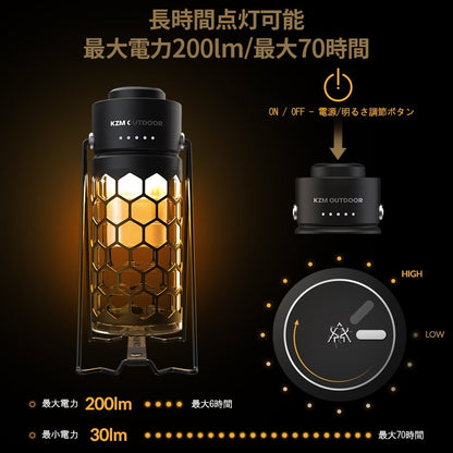 KZM モダンハイブランタン キャンプ ランタン LEDランタン 調光 ランプシェード 照明 カズミ アウトドア KZM OUTDOOR MODERN HIVE LANTERN