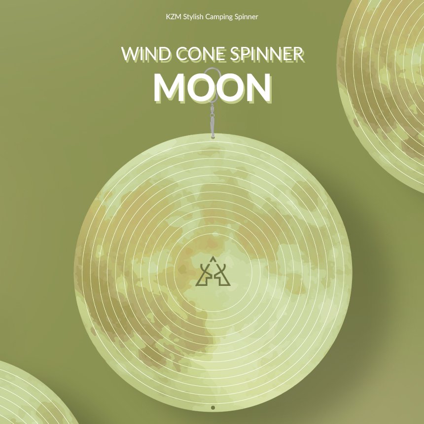 KZM ウィンドコーンスピナー ムーン テント アクセサリー 飾り付け タープ 飾り カズミ アウトドア KZM OUTDOOR WIND CONE SPINNER MOON