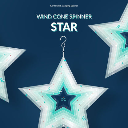 KZM ウィンドコーンスピナー スター テント アクセサリー 飾り付け タープ カズミ アウトドア KZM OUTDOOR WIND CONE SPINNER STAR