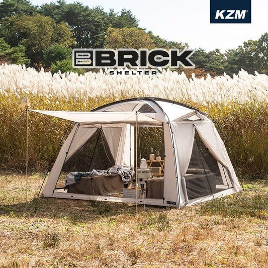 KZM Brick Shelter Tent for 3-4 people Sunshade Kazumi Outdoor KZM OUTDOOR BRICK SHELTER