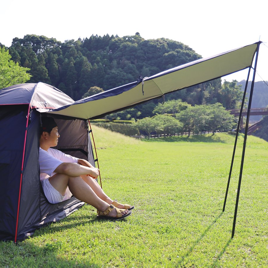 KZM New Black Cotton Tent, Tent for 1 person, Solo tent, Small tent, Raised floor, Kazumi, Outdoor, KZM OUTDOOR NEW BALCK COT TENT