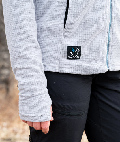 SkyGOAT（スカイゴート）CAMP Hooded Jacket レディース｜GOATgrid マイクログリッドフリース フルジップジャケット