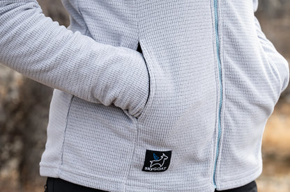 SkyGOAT（スカイゴート）CAMP Hooded Jacket レディース｜GOATgrid マイクログリッドフリース フルジップジャケット