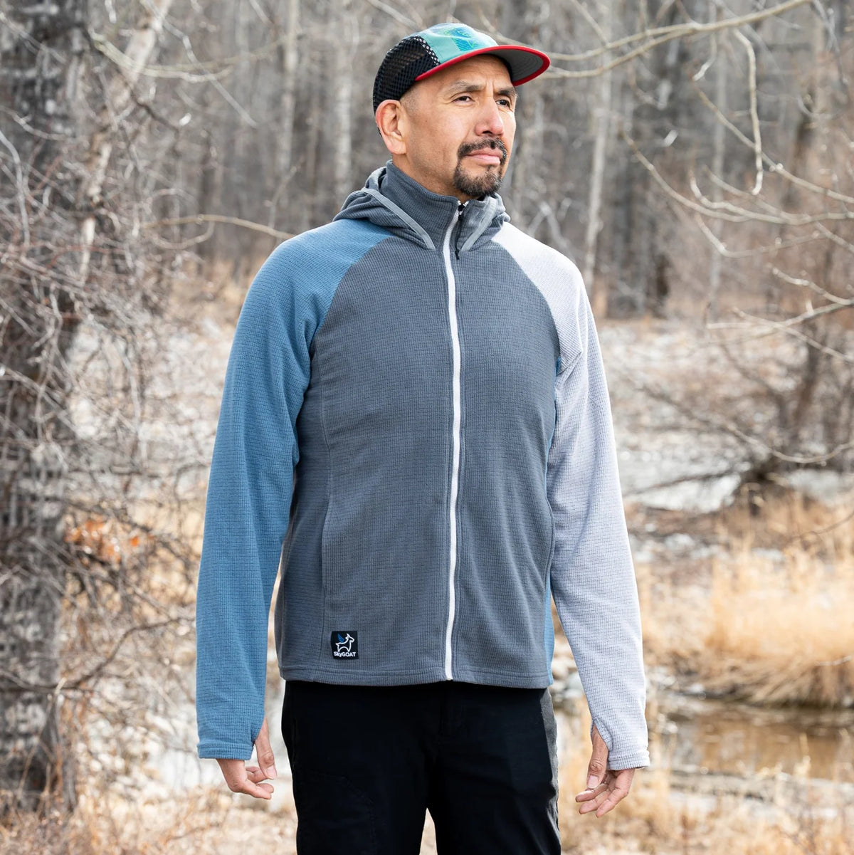SkyGOAT（スカイゴート）CAMP Hooded Jacket メンズ｜GOATgrid マイクログリッドフリース フルジップジャケット