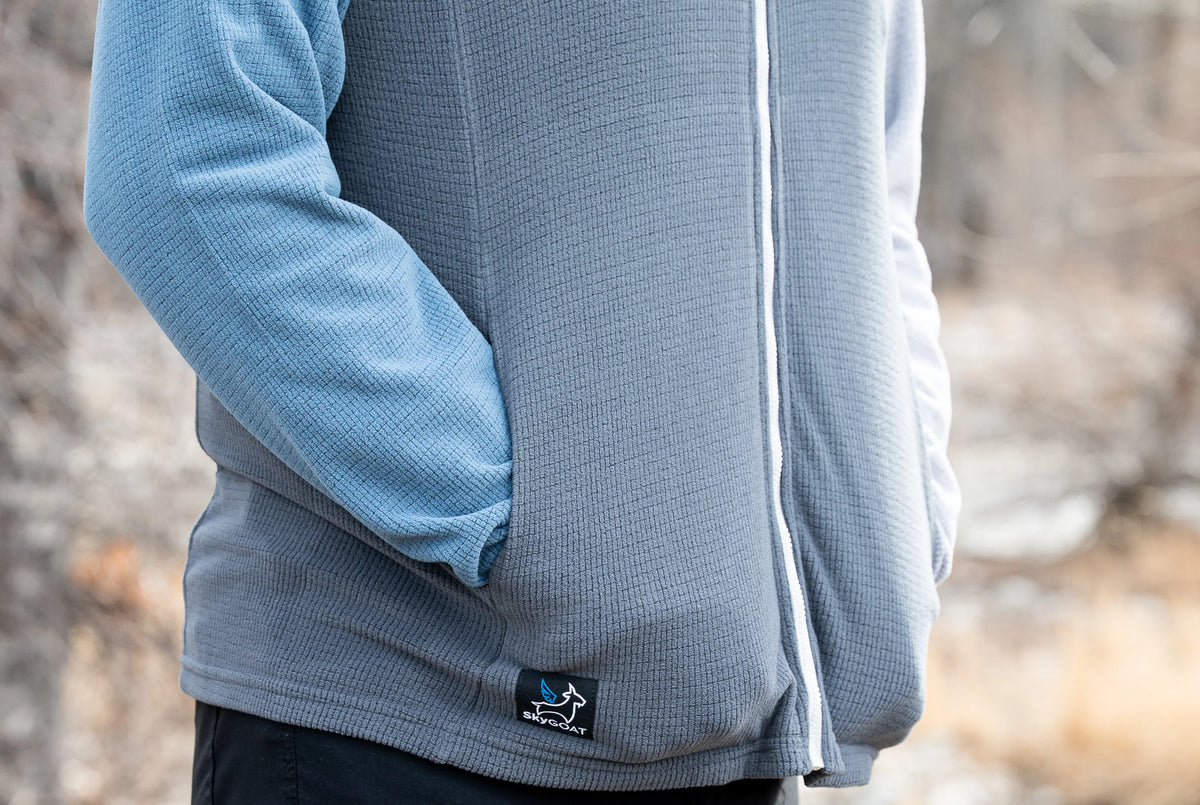 SkyGOAT（スカイゴート）CAMP Hooded Jacket メンズ｜GOATgrid マイクログリッドフリース フルジップジャケット