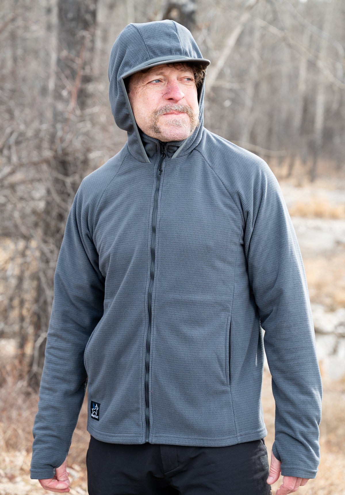 SkyGOAT（スカイゴート）CAMP Hooded Jacket メンズ｜GOATgrid マイクログリッドフリース フルジップジャケット