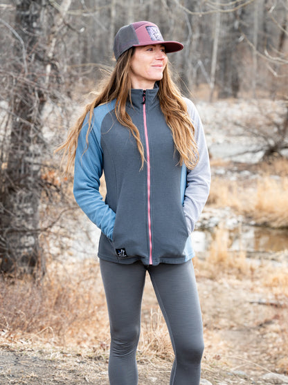 SkyGOAT（スカイゴート）CAMP Jacket レディース｜GOATgrid マイクログリッドフリース フルジップジャケット フードなし