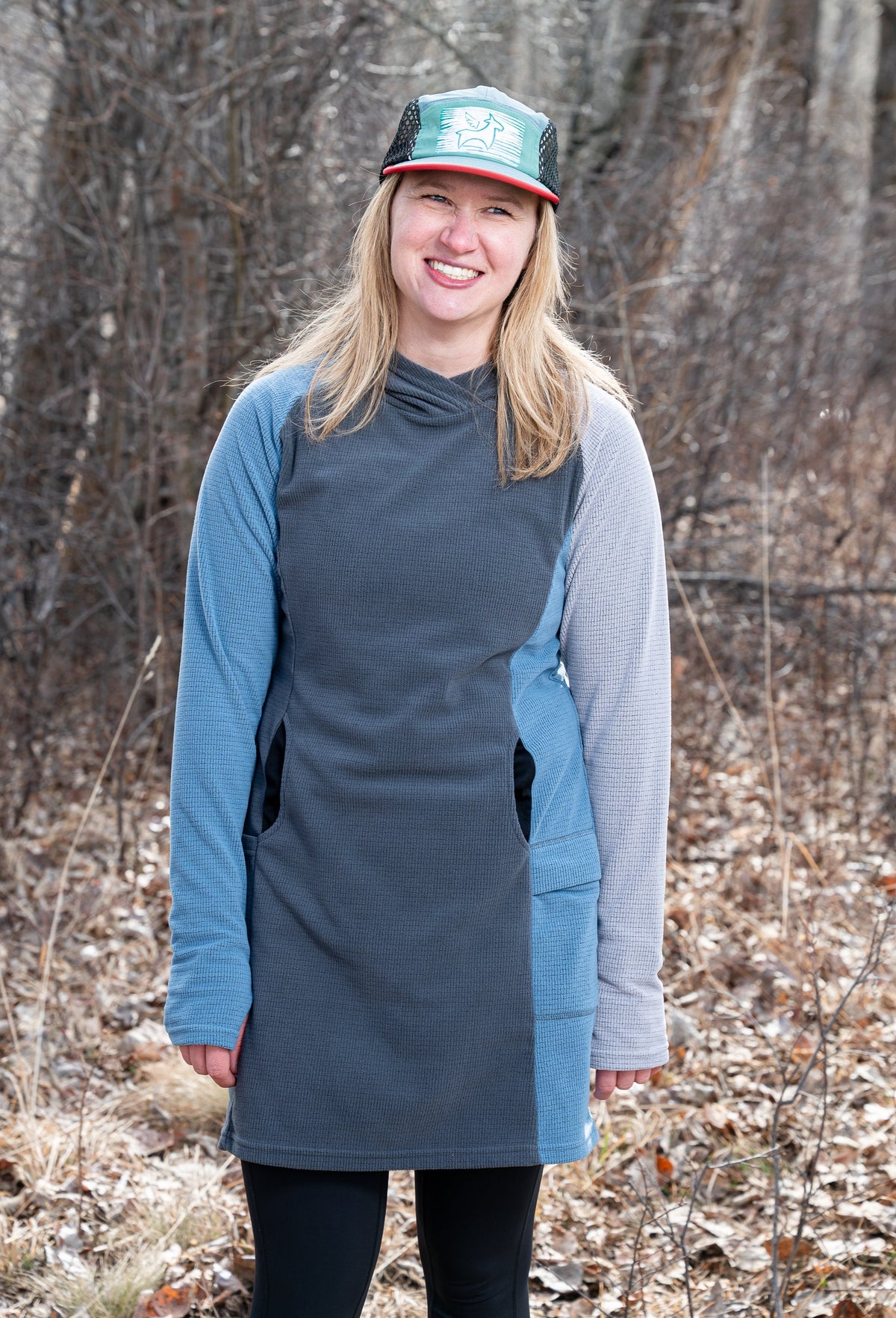 SkyGOAT（スカイゴート）Women's CAMP Dress ウィメンズ キャンプドレス｜GOATgrid マイクログリッドフリース フード付き アウトドアワンピース