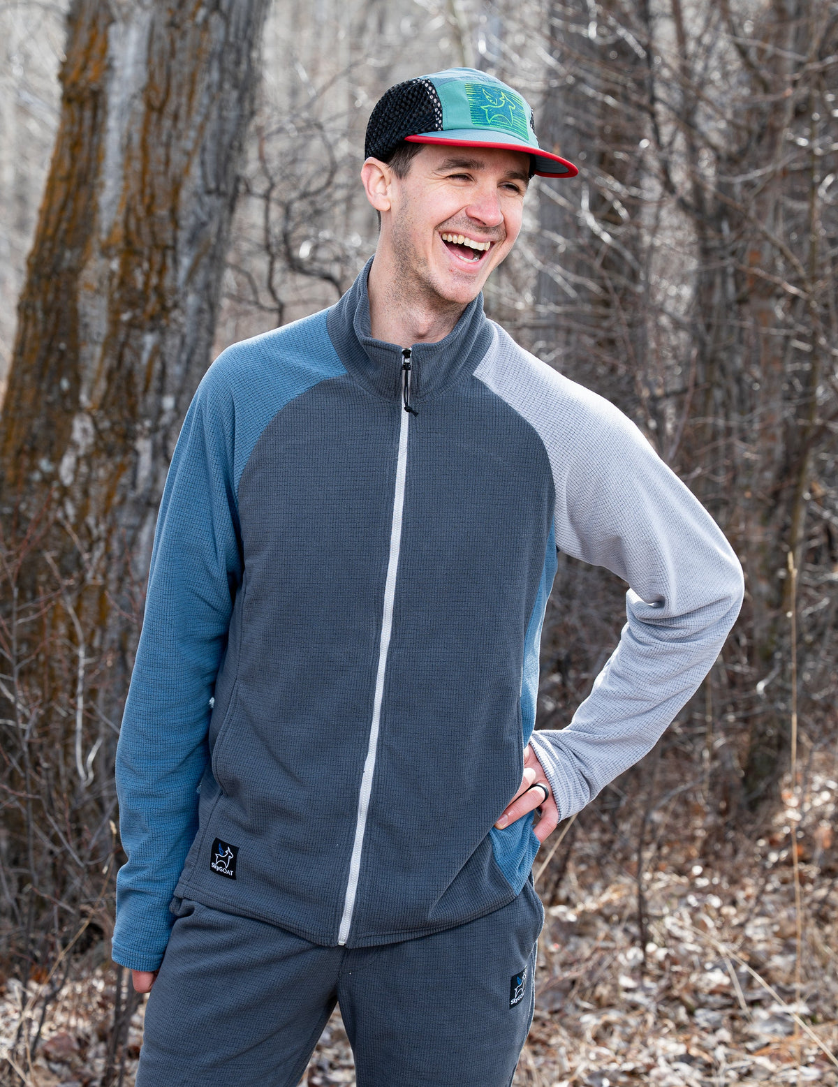 SkyGOAT（スカイゴート）CAMP Jacket メンズ｜GOATgrid マイクログリッドフリース フルジップジャケット フードなし
