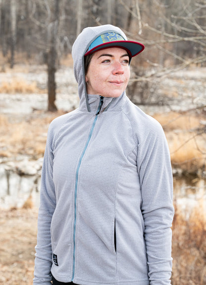SkyGOAT（スカイゴート）CAMP Hooded Jacket レディース｜GOATgrid マイクログリッドフリース フルジップジャケット